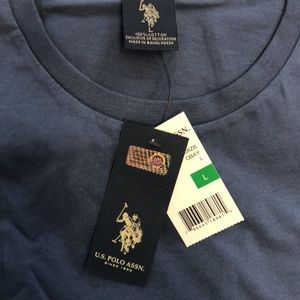 US POLO ASSN Men’s Long Sleeved T Shirt L      Grey/ Blue NWT